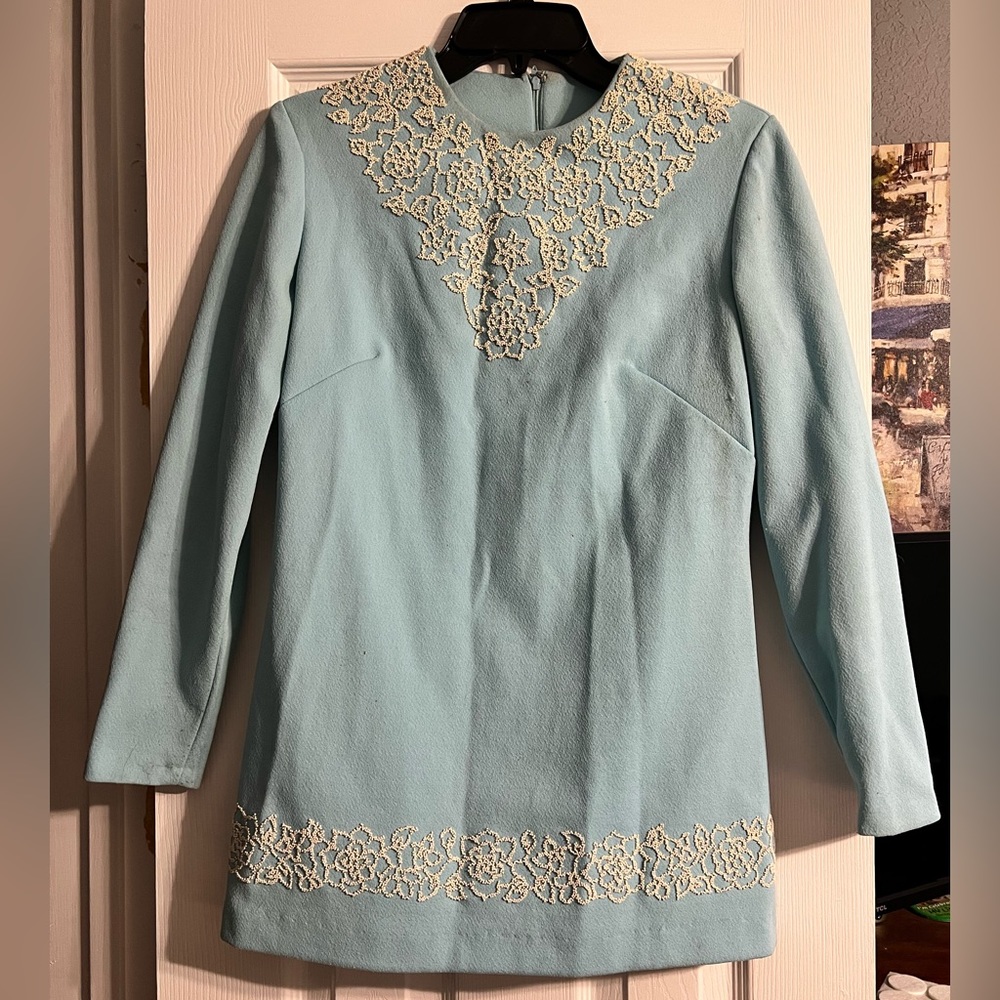 Vintage powder blue tunic top
